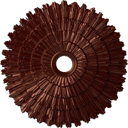 Ekena Millwork Eryn Ceiling Medallion (Fits Canopies up to 4"), 24 3/4"OD x 3 1/4"ID x 1 7/8"P, Antique Copper CM24ENACS